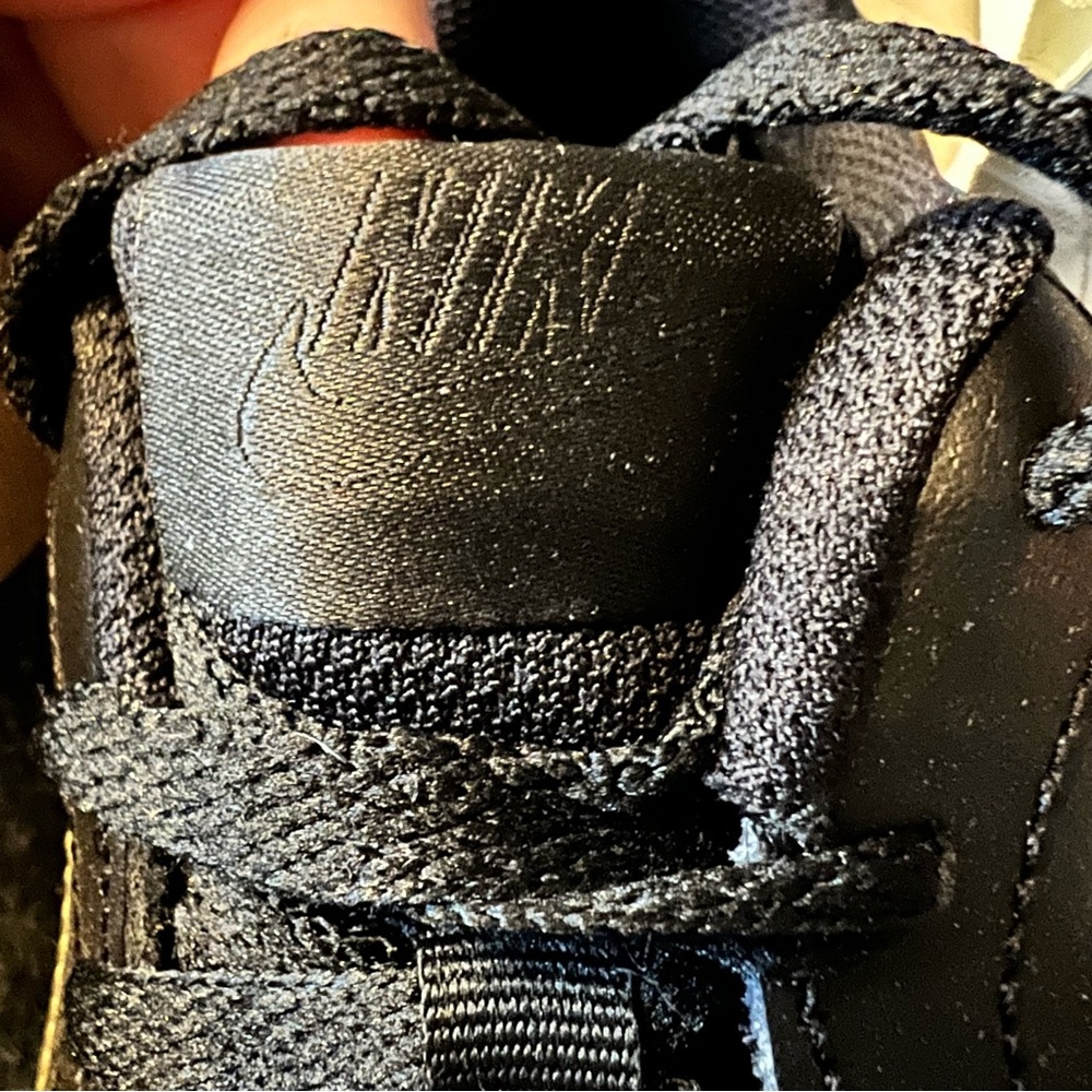 Nike Court Borough Low 2 (GS) Black and Gold Accent Sneakers - Picture 9 of 11